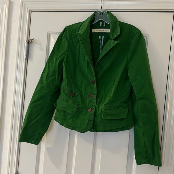 Anthropologie Jackets & Blazers - Anthropologie cropped green jacket blazer size 10